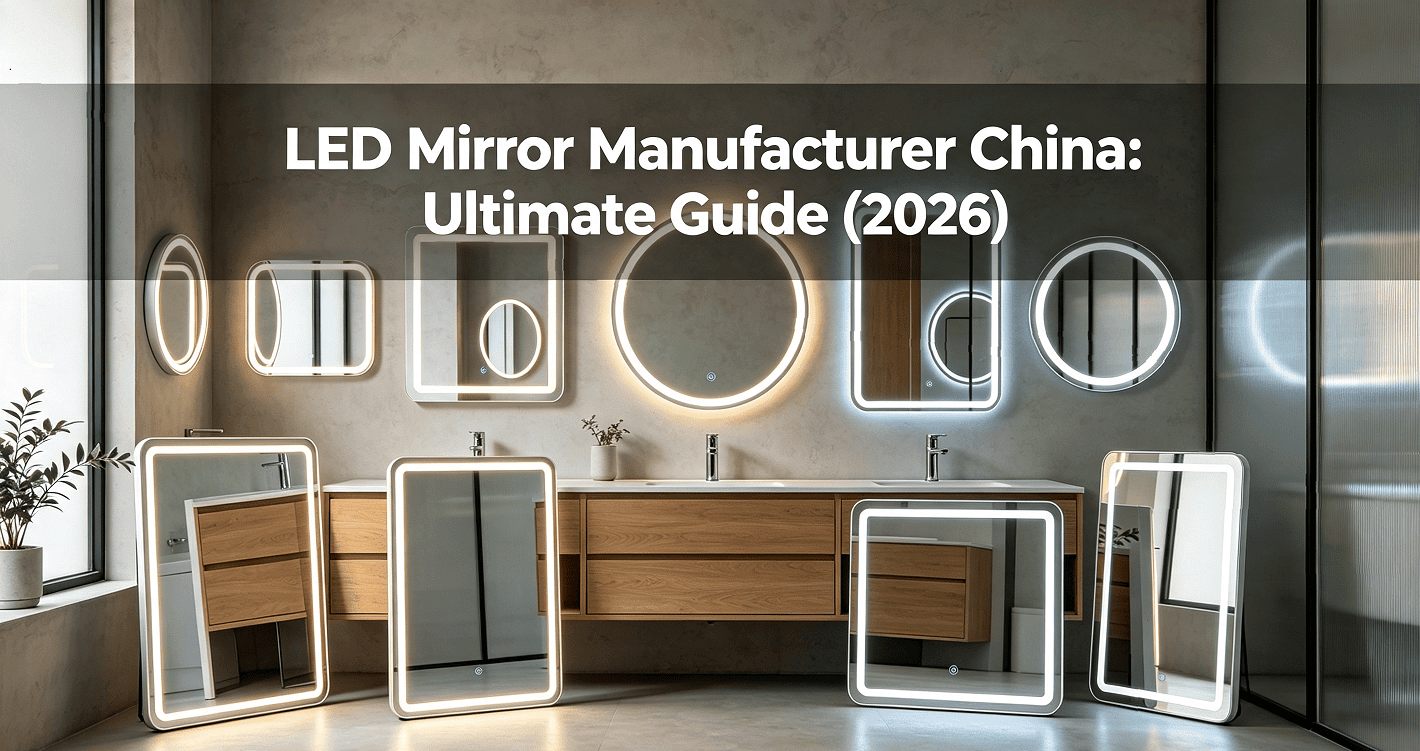 LED mirror manufacturer China production line and quality inspection