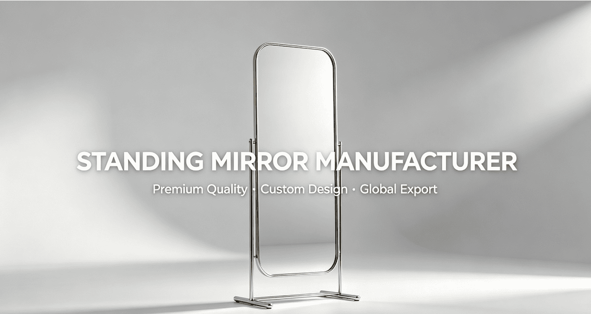 Standing mirror manufacturer production line with full-length floor mirrors