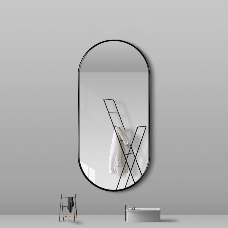 00lef22xylo1908.jpg Light Luxury Aluminum Alloy Gold Mirror Frame Mirror Oval Bathroom Mirror Decor Wall - WOSEN Mirror