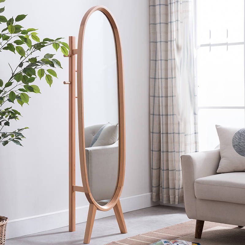 Wooden Floor Mirror Dressing Cabinet Room Mirror Prices Solid Wood Wall Closets Mirror - WOSEN Mirror