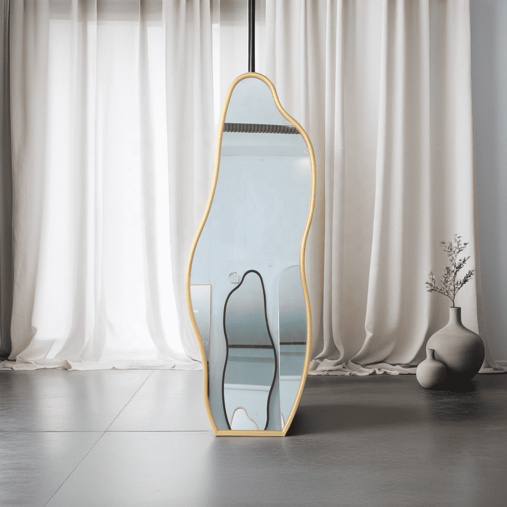 0akhomvafxf15533.png New Design Full-Length Bedroom Floor Mirror Simple Irregular Wall Mirror Full-Size - WOSEN Mirror