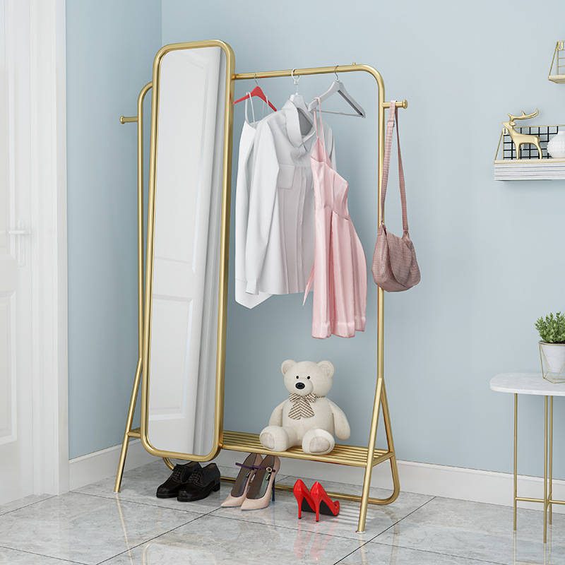 0b4uaxmwtgu18839.jpg Nordic Ins Net Red Coat Rack Stand up Mirror Simple Household Clothes Hanger Mirror Stand - WOSEN Mirror