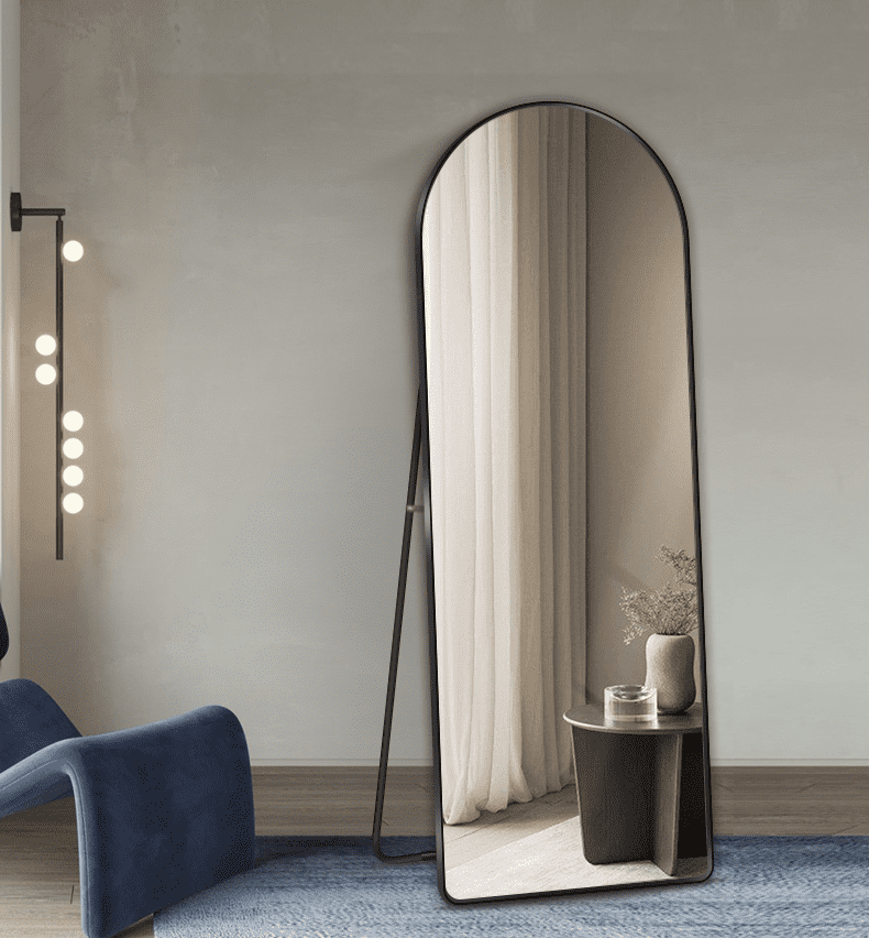 Arch Floor Mirror Bedroom Floor Dressing Full Body Wall Mirror Home Clothing Store Large Wall Mirror - WOSEN Mirror