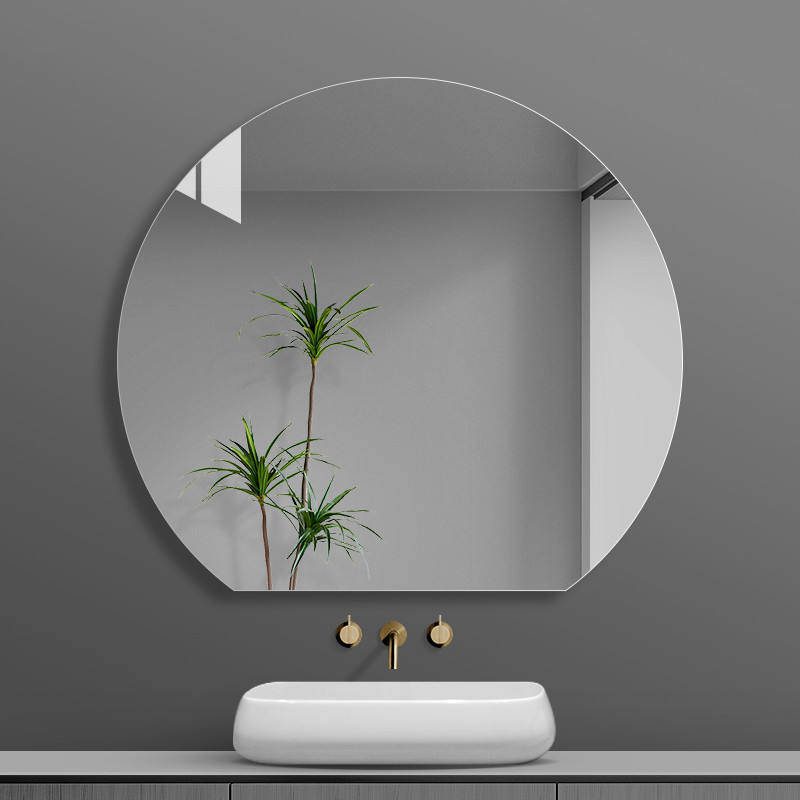0fagip31dkz2444.jpg Simple Semicircle Bathroom Mirror Wall Hanging hd Explosion-proof Glass Silver Mirror Semi Round Cosmetic Mirror - WOSEN Mirror