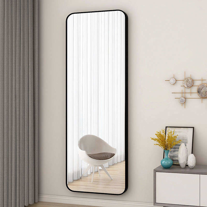 0grmadmdr4r13324.jpg Aluminum Alloy Full-body Mirror Household Fitting Frame Mirror Home Decorative Wall-mounted Large Mirror - WOSEN Mirror