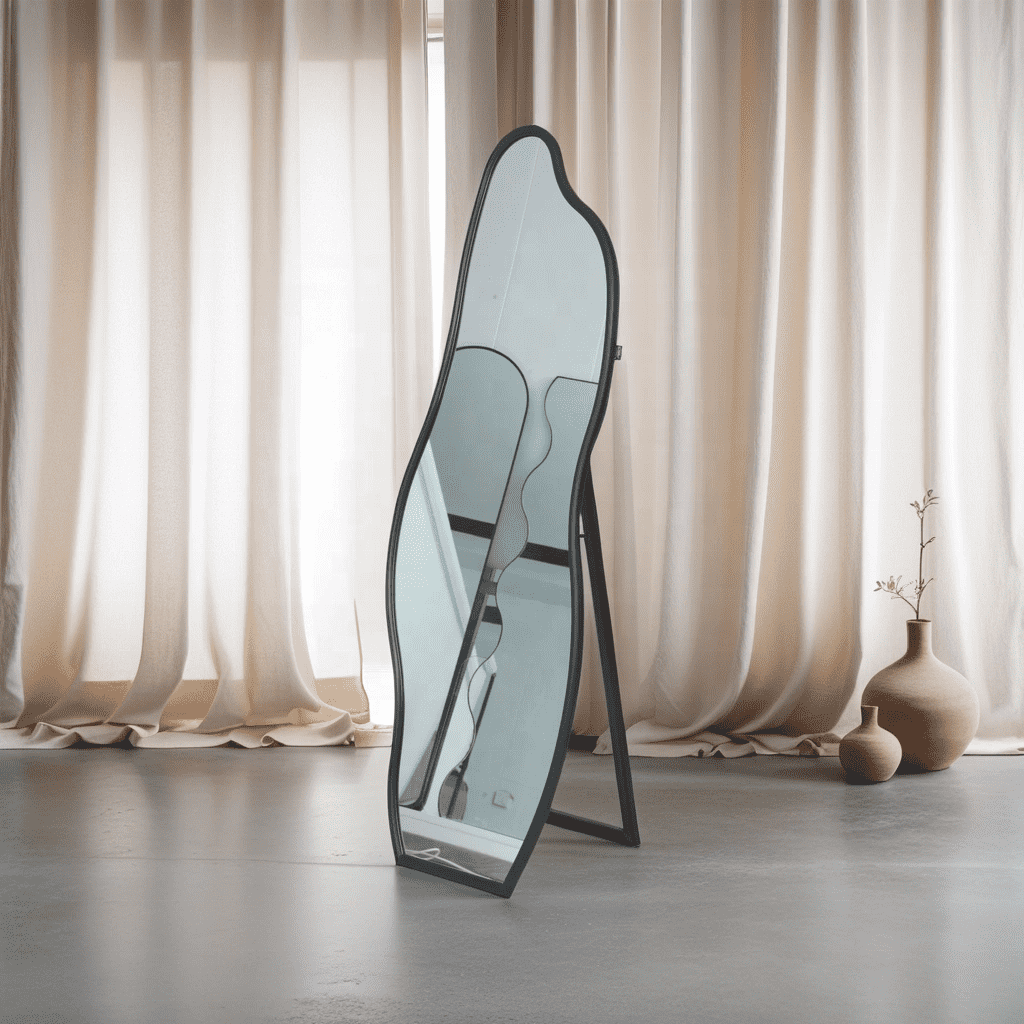 0ikngal4y5z15535.png New Design Full-Length Bedroom Floor Mirror Simple Irregular Wall Mirror Full-Size - WOSEN Mirror