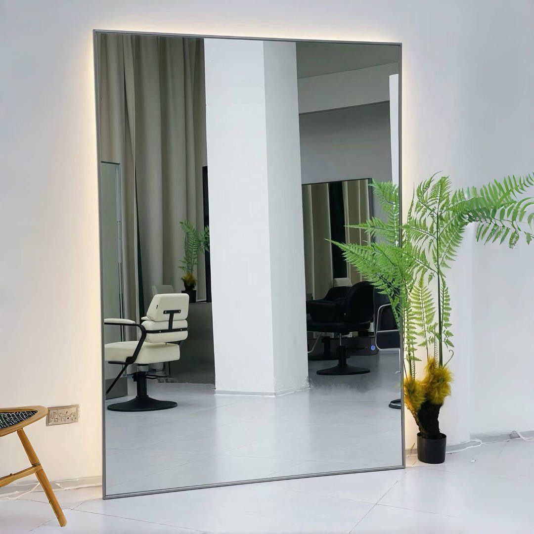 0uvhagn14xq4396.jpg Trendy Internet Celebrant LED Mirror Special Salon Lights Single Double Wall Hanging Floor Hair Cutting Table for Barber Shop - WOSEN Mirror