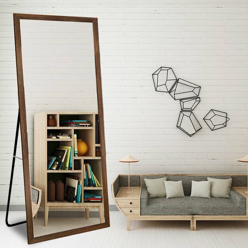 Rectangular Moroccan Style Full-Length Floor Mirror for Bathroom Plastic Standing or Hanging Rustic Decorative Use - WOSEN Mirror