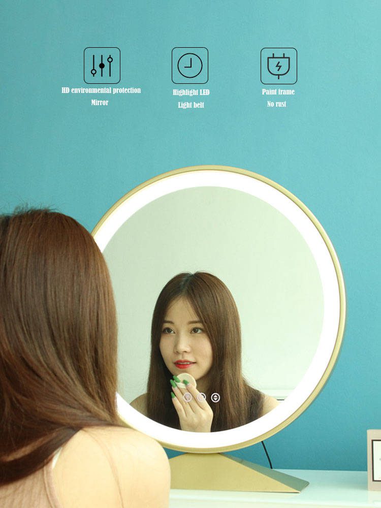 0x2b3oyghqi7797.jpg European Beauty Portable Wind Dressing Mirror Make-up Lamp LED Make-up Mirror with Lamp Desktop LED Lamp - WOSEN Mirror