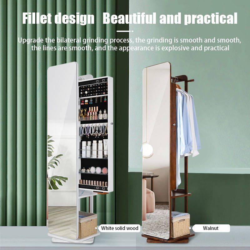 0yzsuwsnuz419299.jpg Living Room Cabinets Mirror Full Body Cosmetic Floor Mirror Jewelry Storage Closets Mirror - WOSEN Mirror