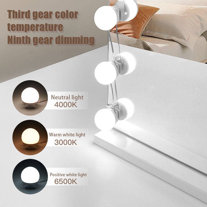 10y42i5utgd8233.jpg LED Vanity Mirror with Lights Table Makeup Mirror for Bedroom Desktop Use - WOSEN Mirror