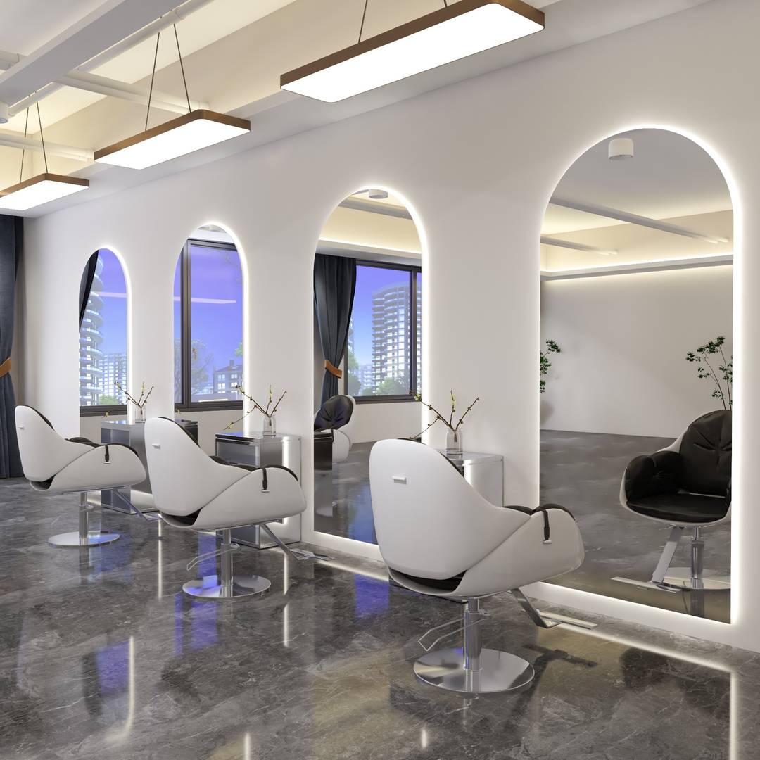 Internet Popular LED Salon Mirror for Hair Salon Simple Barber Shop Wall Hanging Frameless Hairdressing Shop Mirror - WOSEN Mirror