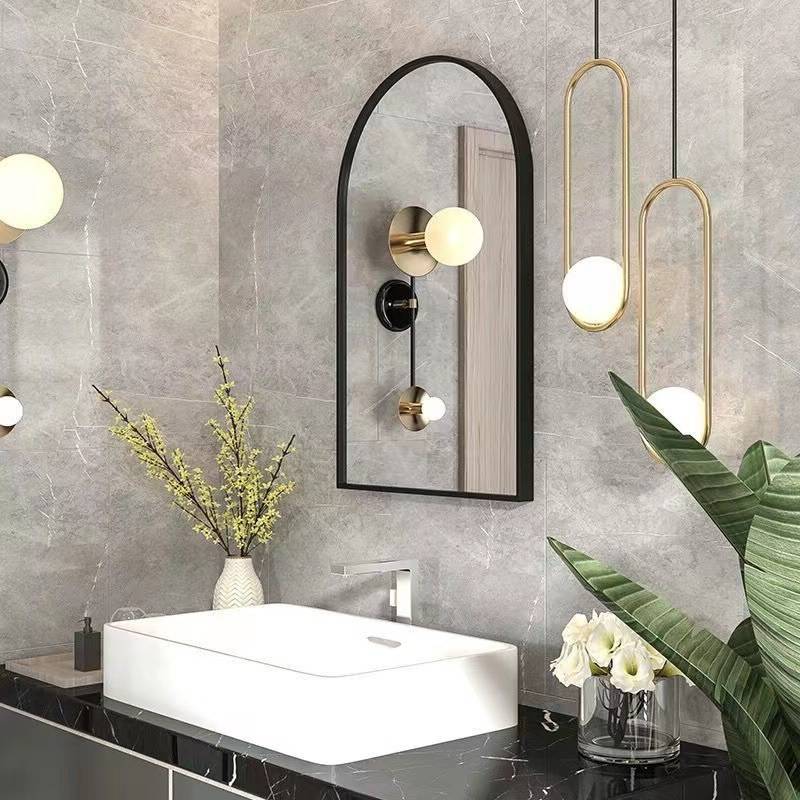 1f0x2a220jx2696.jpg Arch Aluminum Framed Bathroom Mirror High-definition Arched Shape Silver Mirror Wall Hanging Simple Cosmetic Mirror - WOSEN Mirror