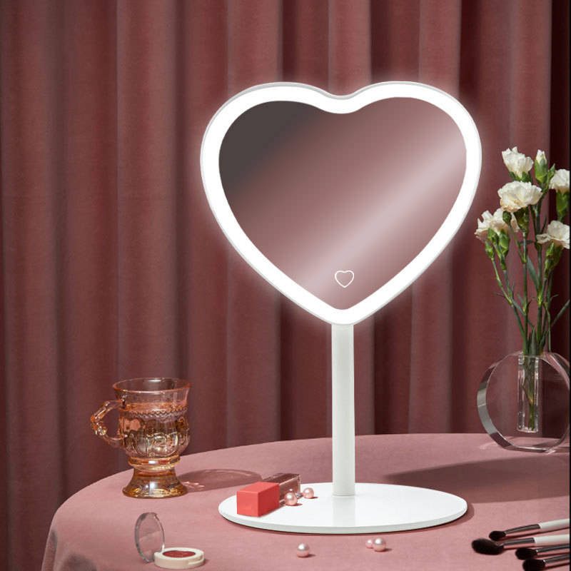 1fkdjxnftqt6916.jpg Wholesale Multi-Functional Removable Adjustable LED Smart Touch Screen Tray Modern Design Heart Shape Table Vanity Makeup Mirror - WOSEN Mirror