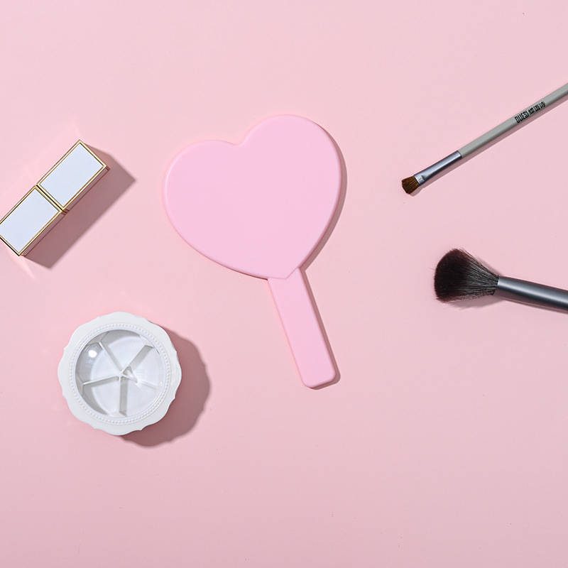 1h0nsnleld46755.jpg Factory Wholesale Pocket Mini Heart Shaped Makeup Mirror Portable Vanity Hand Held Mirrors with Custom Logo Cosmetic - WOSEN Mirror
