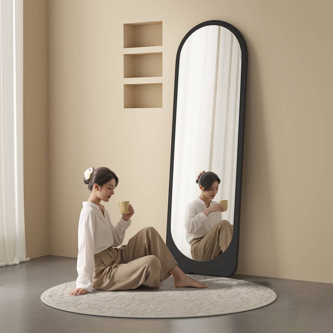 Modern Girls’ Bedroom Dressing Mirror Full-Body High-Definition Wall-Mounted Special-Shaped Large Glass for Girls’ Bedroom - WOSEN Mirror