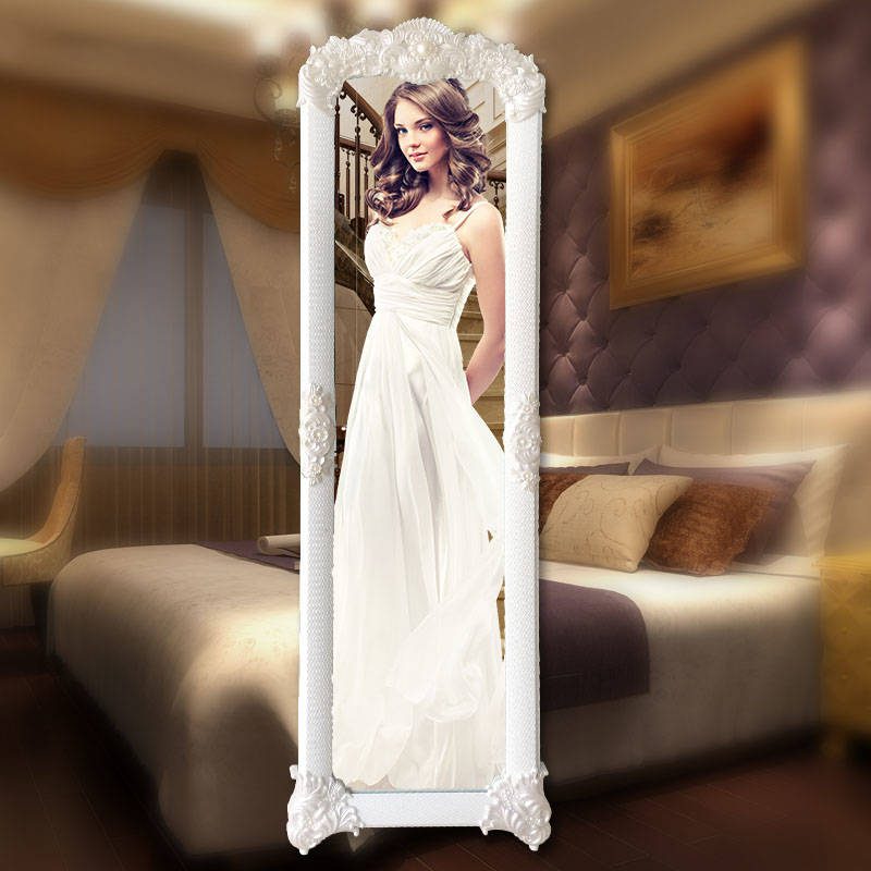 European Style Full Body Dressing Mirror Vertical Special Carved Princess Bedroom Floor Espejo Cuerpo Decorative Usage - WOSEN Mirror