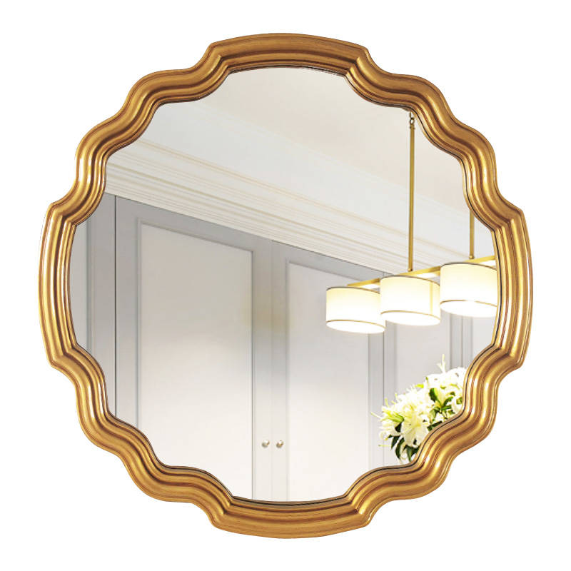 Customizable Retro-inspired Luxury Gold Living Room Decor Mirror Home Wall Hanging HD Silver Mirror - WOSEN Mirror