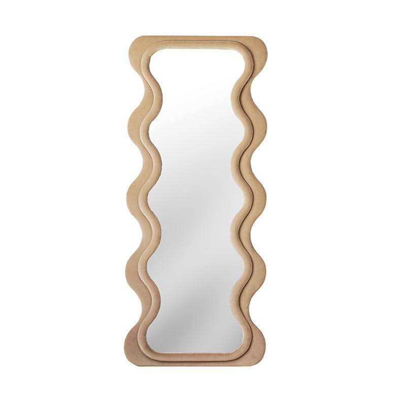 Contemporary Nordic Home Decor Full Body Mirror Large Standing Wavy Glass Mirror for Living Room Bedroom Aesthetic Contemporary - WOSEN Mirror