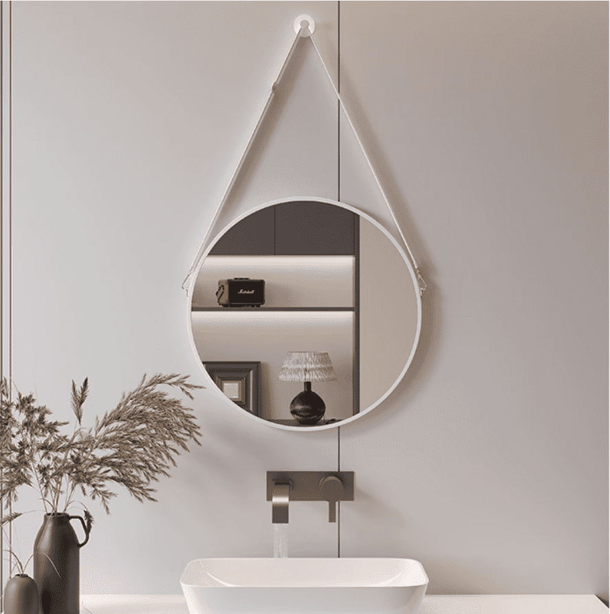 2qxwkpqtjqb10645.png Modern Style Golden Bathroom Vanity Mirror Wall-Hanging Glass Makeup Hairdresser and Dressing Mirror for Bathrooms - WOSEN Mirror