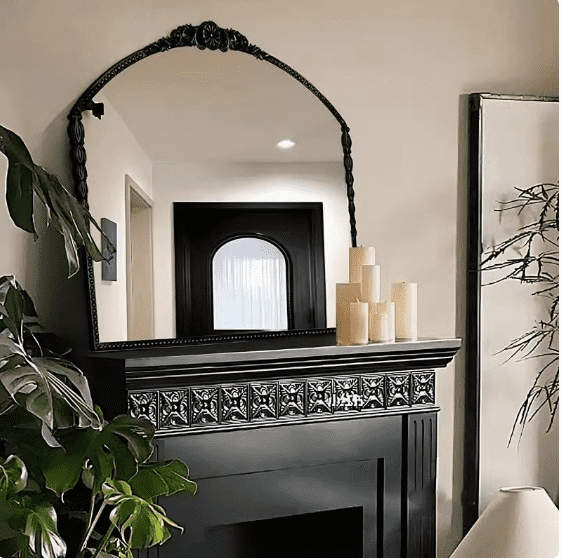 2ufowmnu3e58795.png French Luxury Modern European Wall Hanging Wood Mirror Retro Carved Fireplace Decorative for Bathroom Living Room Bedroom - WOSEN Mirror