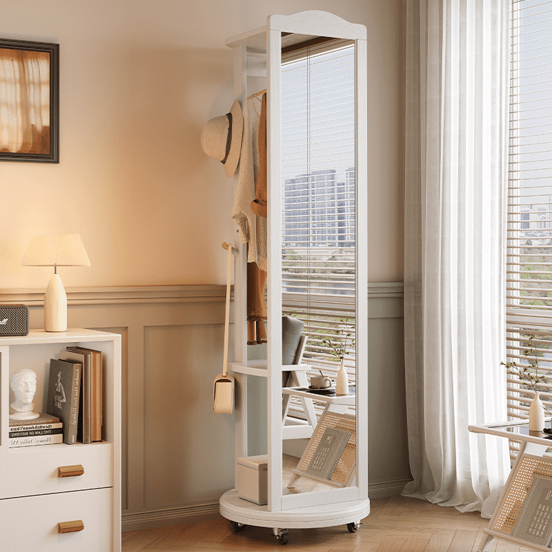 32vir0uole117975.png Customizable Dressing Mirror and Clothes Hanger Are Made of Solid Wood and Can Be Moved and Rotated for Home Use - WOSEN Mirror