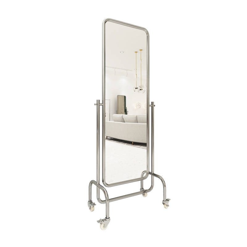 Clothing Store Fitting Mirror Stainless Steel Removable Simple Vertical Full-length Mirror - WOSEN Mirror