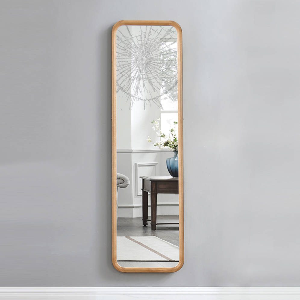 351qag0bb2e18136.jpg WOSEN Hot Sale Home Decoration Fitting Room Solid Wood Round Corner Stand Mirror Standing Floor Solid Wood Mirror - WOSEN Mirror