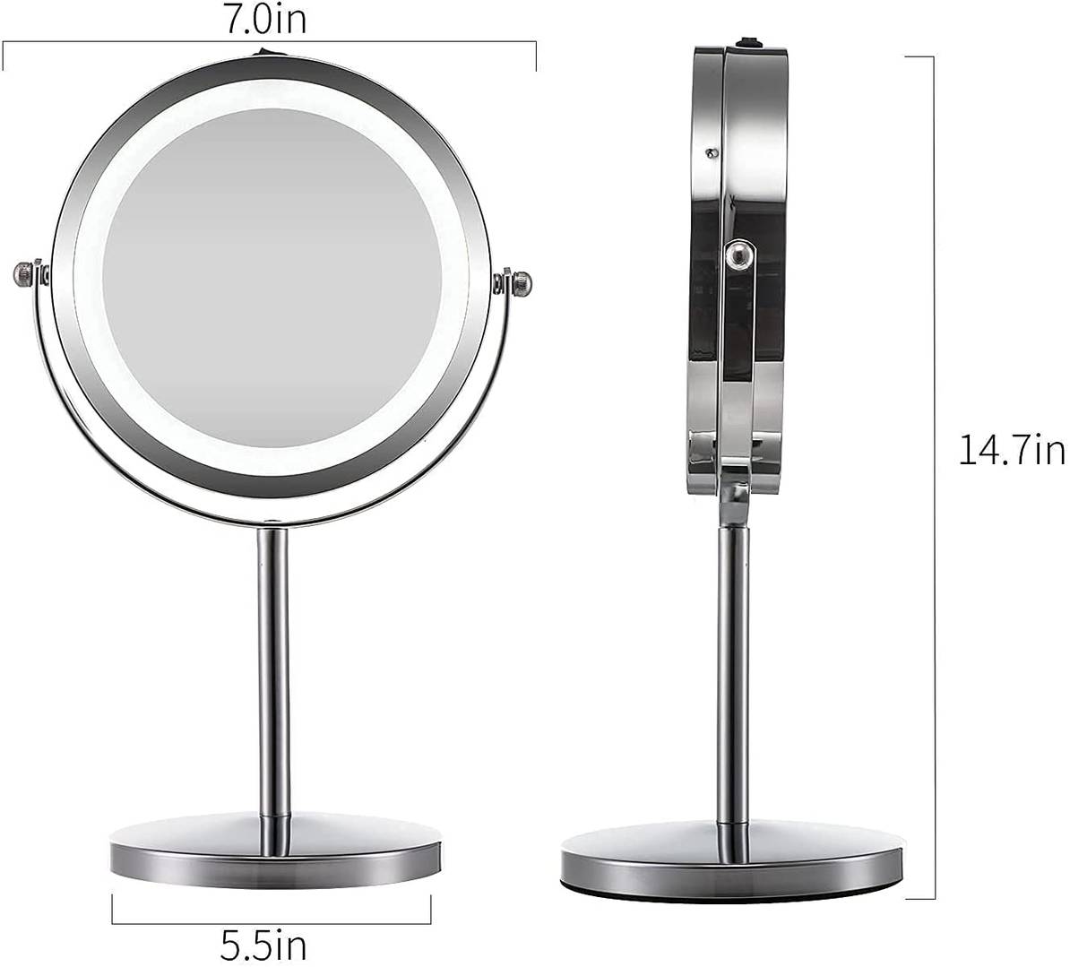 3c3huxp43ih7722.jpg European Style Mirror Led Makeup Vanity Mirror With Lights Double-Sided Magnification Makeup Mirror - WOSEN Mirror