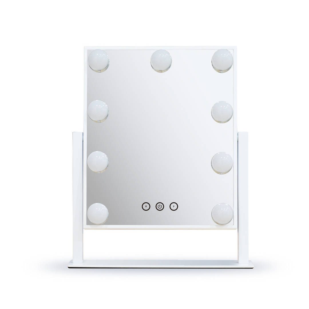 Vanity Mirror Lighted Hollywood Style With Smart Touch Screen Dimmer Cosmetic Led Bulbs for Makeup Dresser With Mirror - WOSEN Mirror