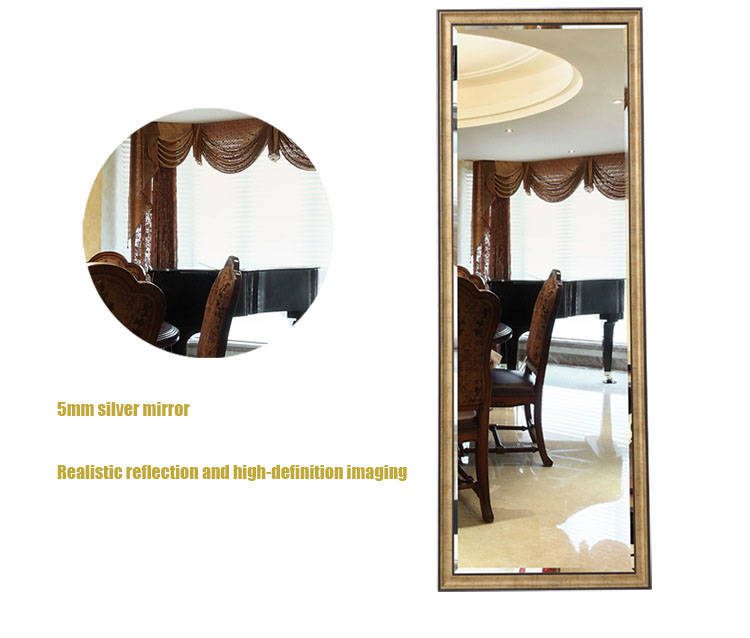 3tluzregxaz17627.jpg Contemporary Luxury Home Bathroom Wall Mirror Modern Framed Design Compact Pattern Wood Plastic Iron Material for Decorative Use - WOSEN Mirror