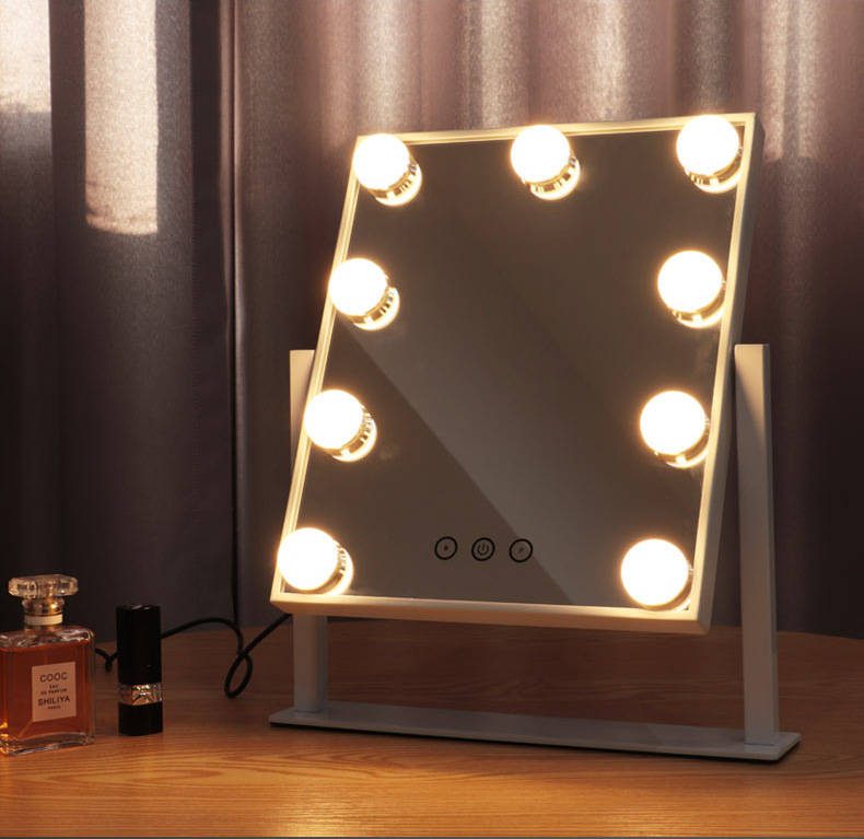 3wh1dpikswb7028.jpg Vanity Mirror Lighted Hollywood Style With Smart Touch Screen Dimmer Cosmetic Led Bulbs for Makeup Dresser With Mirror - WOSEN Mirror