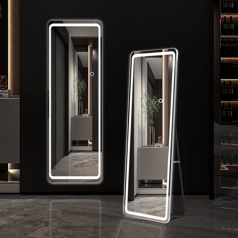 43qdchhnr5x17165.jpg Wholesale Customized Large LED Floor Standing Full Length Mirror Wall Mounted LED Dressing Mirror - WOSEN Mirror