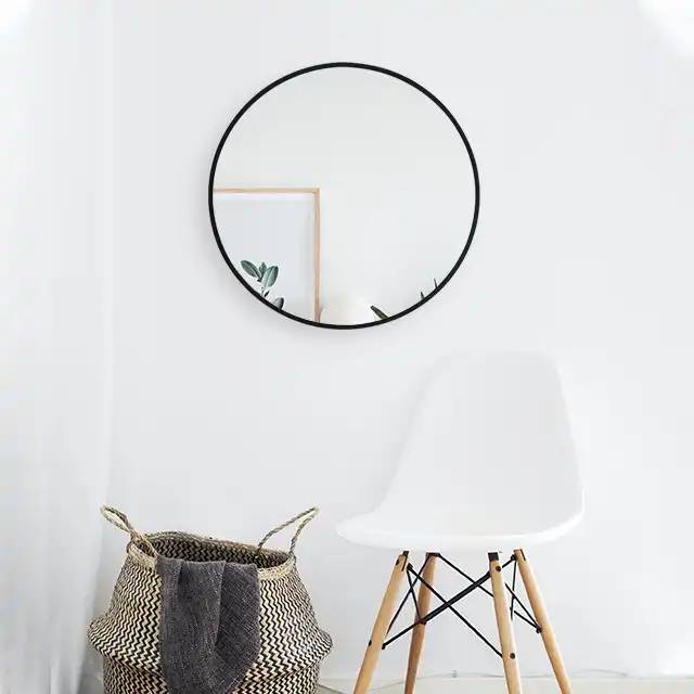 4afnhx52yu211122.jpg High-End Custom Silver Modern Bath LED Smart Bathroom Mirror Spiegel round Wall Glass for Decorative and Cosmetic Usage - WOSEN Mirror