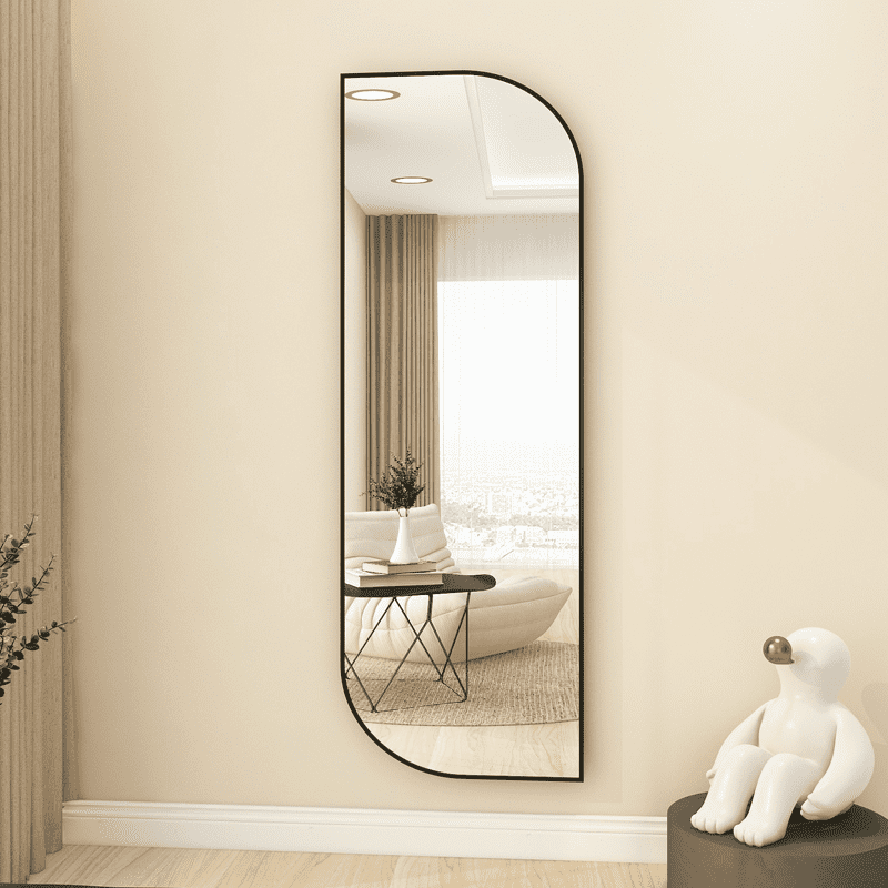 Modern Design Full-Length Pattern Large Glass Wall Mounted Home Fitting Full Body Mirror for Bedroom Living Room Bathroom Use - WOSEN Mirror