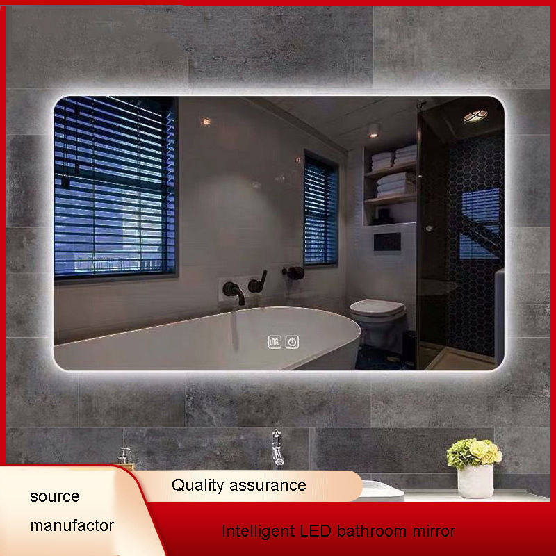 4ggenx1oryo3551.jpg Wholesale Etl Ip44 Rated Modern Hotel Anti Fog Touch Switch Mirror Wall Hanging Bathroom Mirror With Led Light - WOSEN Mirror