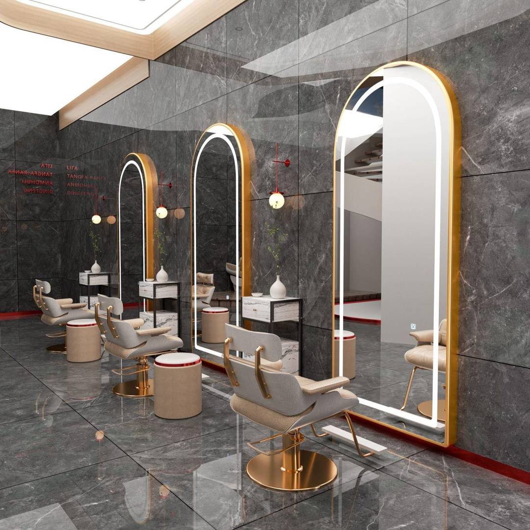 4ghq5jiqzz44630.jpg Internet Celebrant LED Light Hair Salon Mirror Floor-mounted Wall-mounted Special for Hairdressing Perm Dyeing Barber Shop Use - WOSEN Mirror
