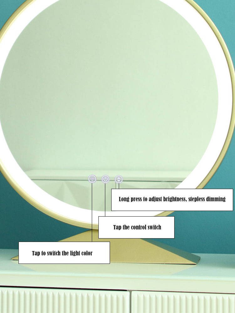 4nfgbbh5f4o7799.jpg European Beauty Portable Wind Dressing Mirror Make-up Lamp LED Make-up Mirror with Lamp Desktop LED Lamp - WOSEN Mirror