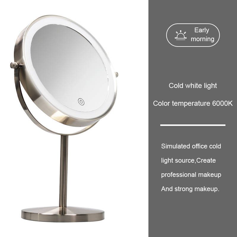4prb53sn20n7548.jpg Led Desktop Makeup Mirror 10x Magnification Usb Charging Smart Makeup Mirror Portable Makeup Mirror With Light - WOSEN Mirror