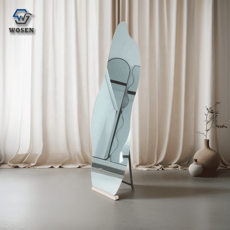 Manufacturer Direct Irregular Design Full-Length Glass Frameless Mirror for Modern Dressing Room Decorative Usage in Living Room - WOSEN Mirror