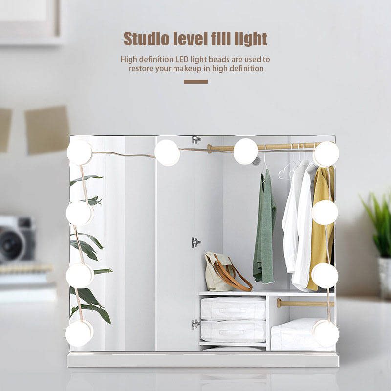5aniub11q3y8234.jpg LED Vanity Mirror with Lights Table Makeup Mirror for Bedroom Desktop Use - WOSEN Mirror