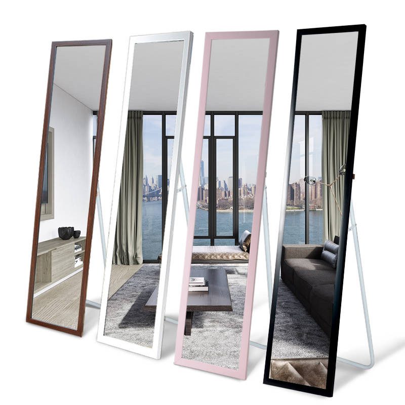 Customized Simple Solid Color Border Floor Mirror for Home Decor - WOSEN Mirror