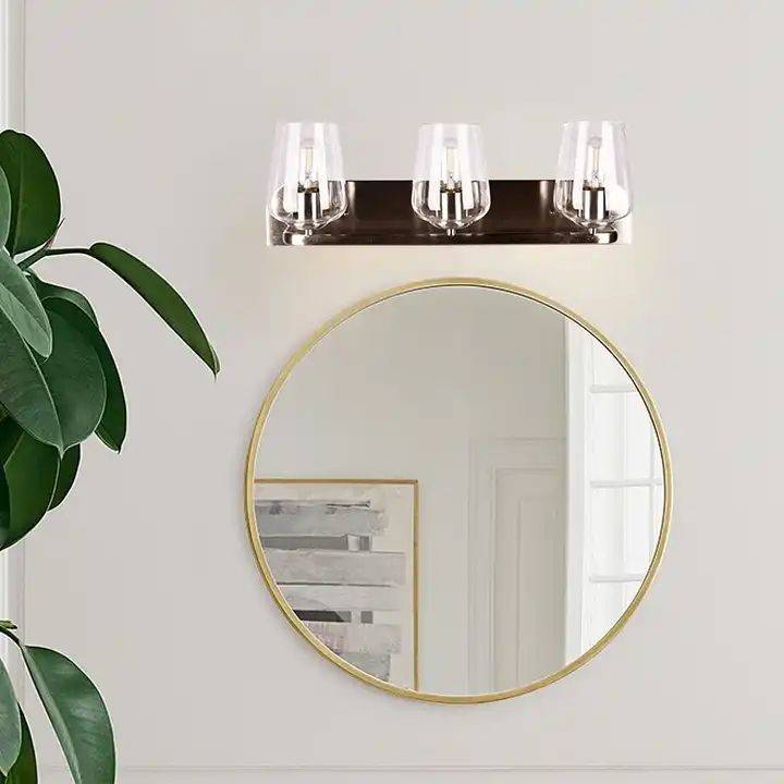 5b1f2vbs5bx2899.jpg High Quality Gold Round Bathroom Mirror Living Room Bedroom Wall Hanging Mirror Wall Full Mirror - WOSEN Mirror