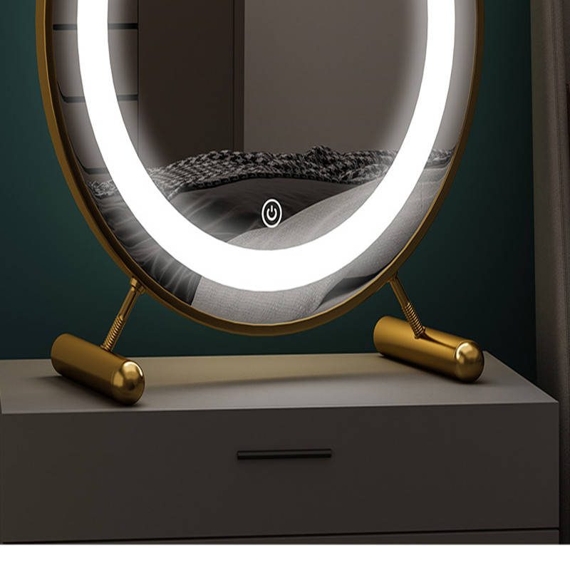 5gqkoetught5454.jpg Modern Red Desktop Makeup Mirror Girls’ Dormitory Bedroom with Makeup Light Mirror Mirror Makeup - WOSEN Mirror