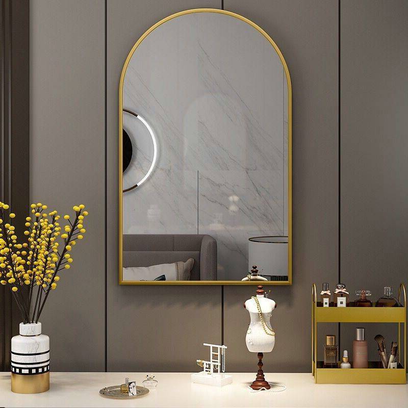 5jtitz3cndd2980.jpg Nordic Luxury Bathroom Mirror Wall Hanging Arched Golden Mirror Hotel Porch Decorative Mirror - WOSEN Mirror