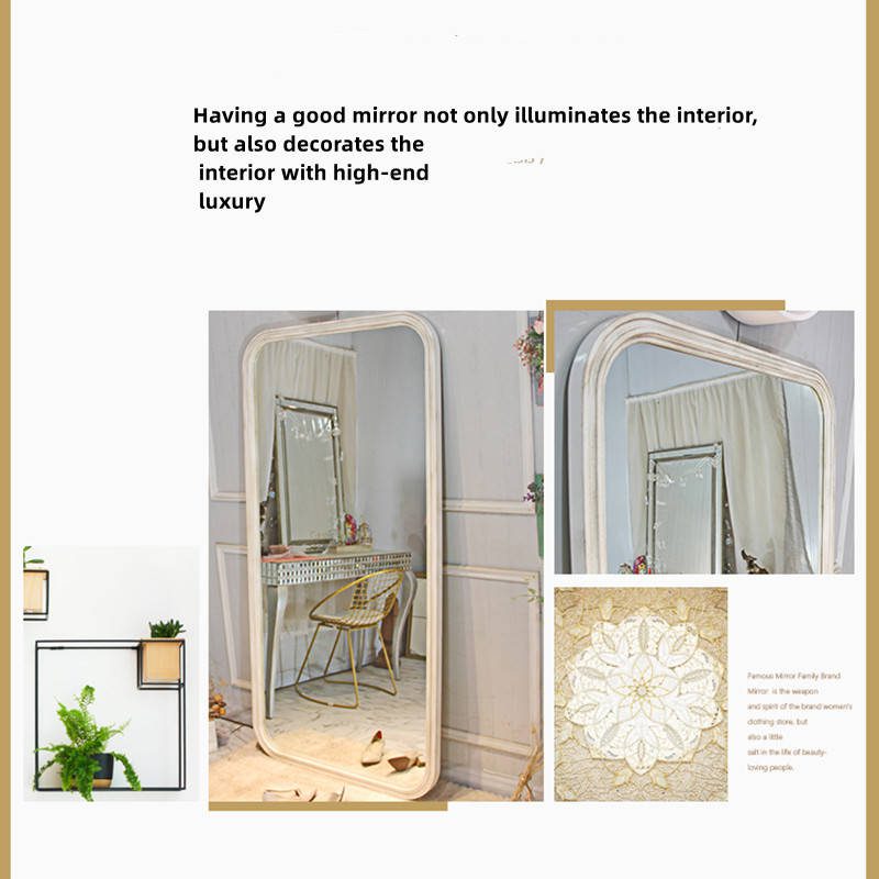 5jzfqwktpyr20321.jpg Nordic Bedroom Floor Mirror Girls’ High-end Luxury Full-length Mirror Vertical Mirror in Fitting Room - WOSEN Mirror