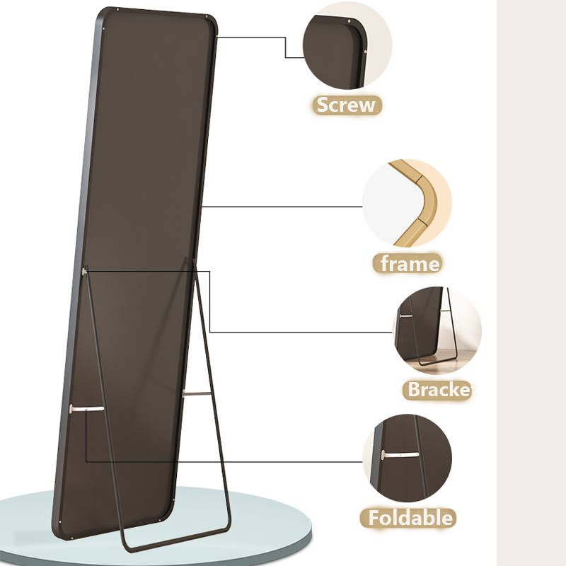 5pb5i1u2pc320334.jpg Black Gold Alloy Frame Full Body Mirror for Hotels and Home - WOSEN Mirror
