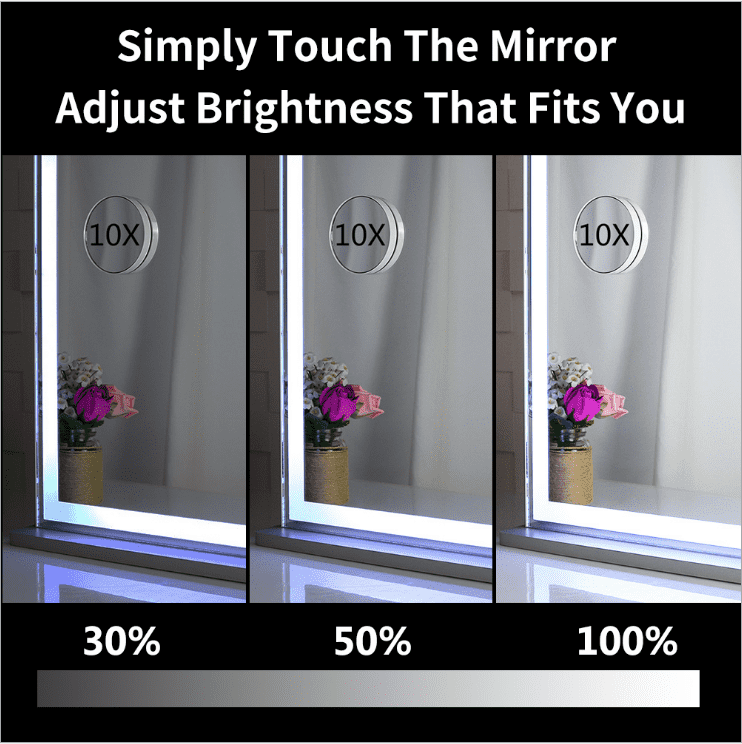 5qnnxoh1wpe7474.png Large Frameless Lighted Vanity Mirror with LED Fill Light Personalized Cosmetic Makeup Mirror - WOSEN Mirror