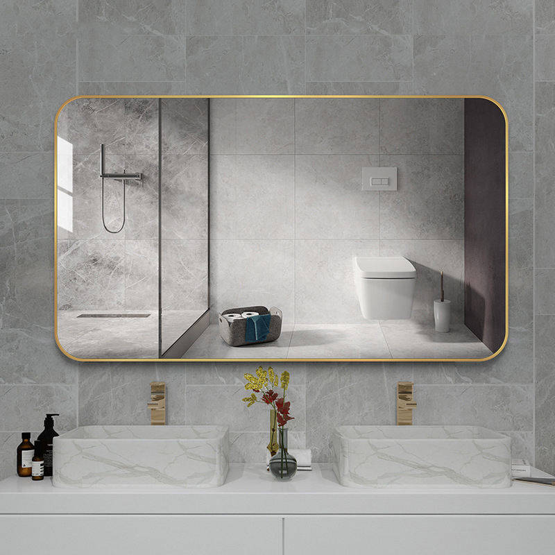 5wliaynvquw2421.jpg Aluminum Frame Bathroom Mirror Home Decor Wall Hanging Mirror High-definition Explosion-proof Mirror - WOSEN Mirror