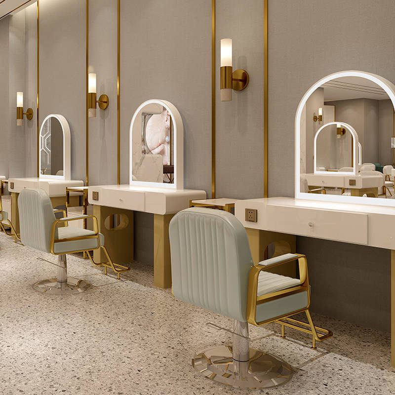 acq0rdms5cd4659.jpg Custom Semi-circular Barber Shop Shape LED Light Mirror Factory Outlet Custom Light Mirror - WOSEN Mirror